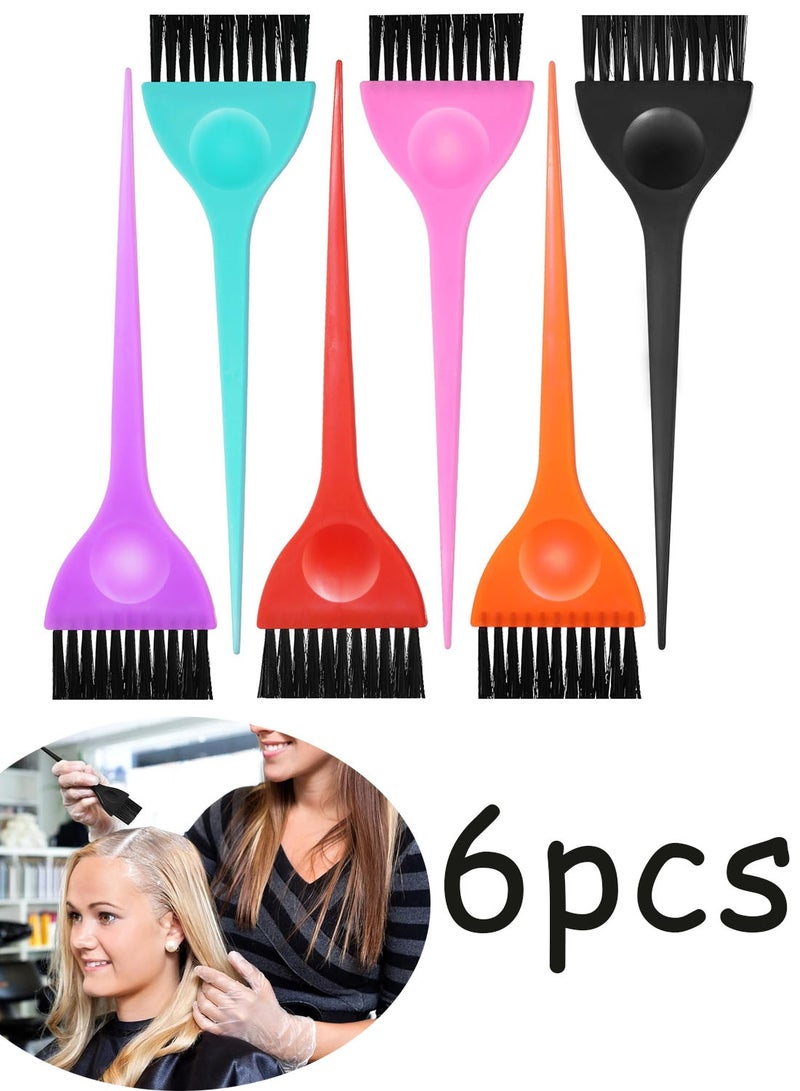 6 Pcs Hair Dye Brush Set Reusable Hair Color Tint Applicator Brush Kit For Salon Home DIY Hair Styling - Image 1
