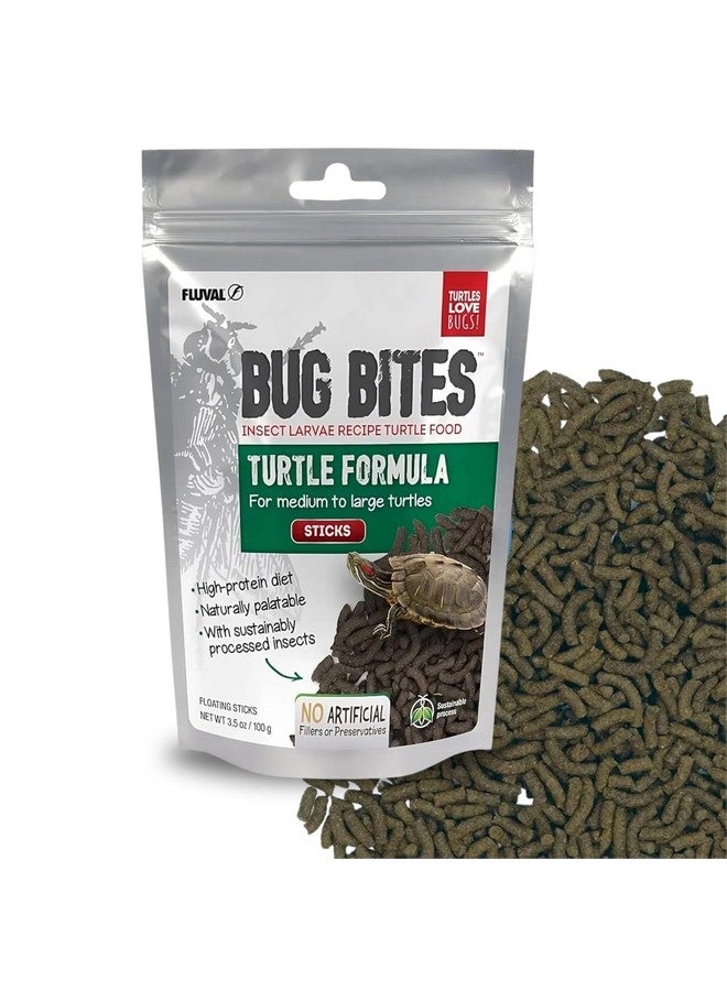 فلوفال طعام فلوفال للسلاحف من لدغات الحشرات، أعواد للسلاحف متوسطة إلى كبيرة الحجم، 3.53 أونصة، A6593، بني - Image 1