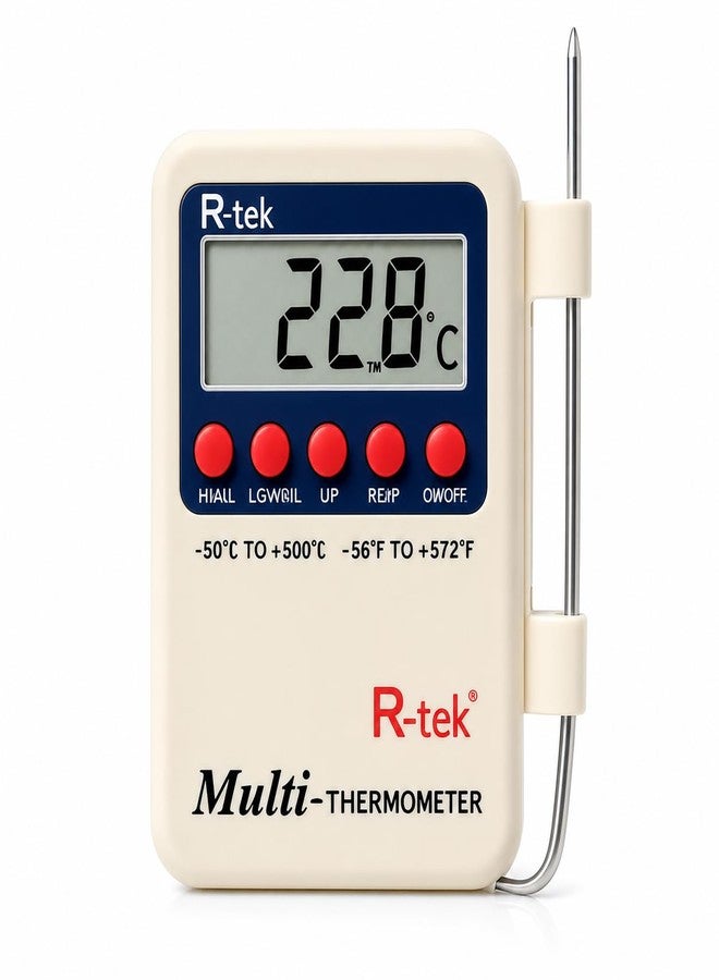 R-TEK مقياس حرارة رقمي متعدد الأغراض متعدد السيقان من R-TEK® مع مسبار استشعار خارجي (أحواض السمك، الثلاجات، الآلات) - Image 1