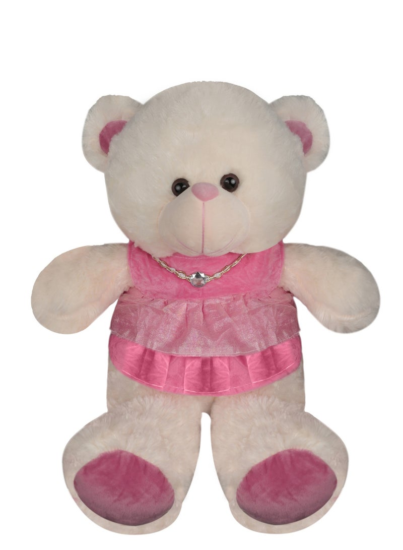 Magnolia Soft teddy bear with dress and necklace, size 40 cm  - Image 2