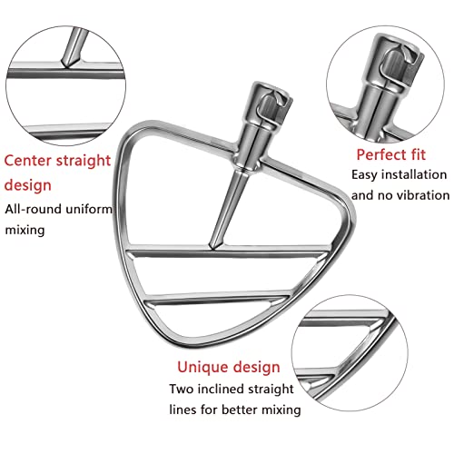RAFBAR Beater Blade for Kitchenaid Mixer Tilt-head 4.5-5.0 Qt Stand Mixers, Stainless Steel Dishwasher Safe, Perfect Pastry Paddle Attachment - Image 3
