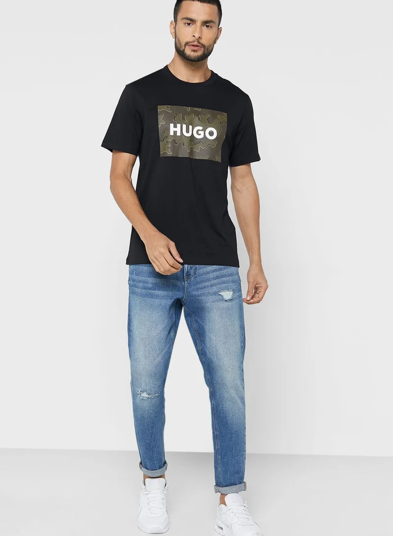HUGO Design 2 Move Camo Graphic T-Shirt
