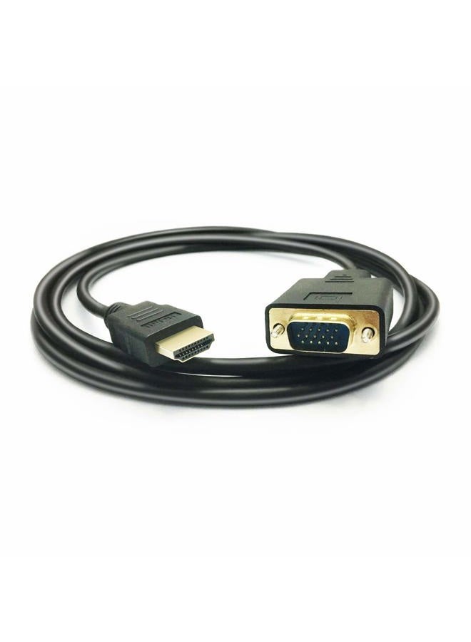 PeoTRIOL محول HDMI إلى VGA، PeoTRIOL HDMI ذكر إلى VGA ذكر M/M محول كابل فيديو يدعم دقة 1080P كاملة من منفذ HDMI إلى شاشات VGA D-SUB HD 15 دبوس - 6 قدم/1.8 متر - Image 1