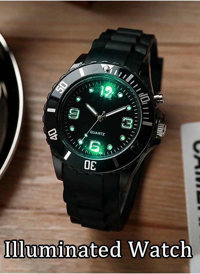 AZorb Digital Watch for Men Colorful Led Luminous Fashion Men's Sports Automatic Waterproof Mens Women Gifts Wrist Watches Black  - Image 1