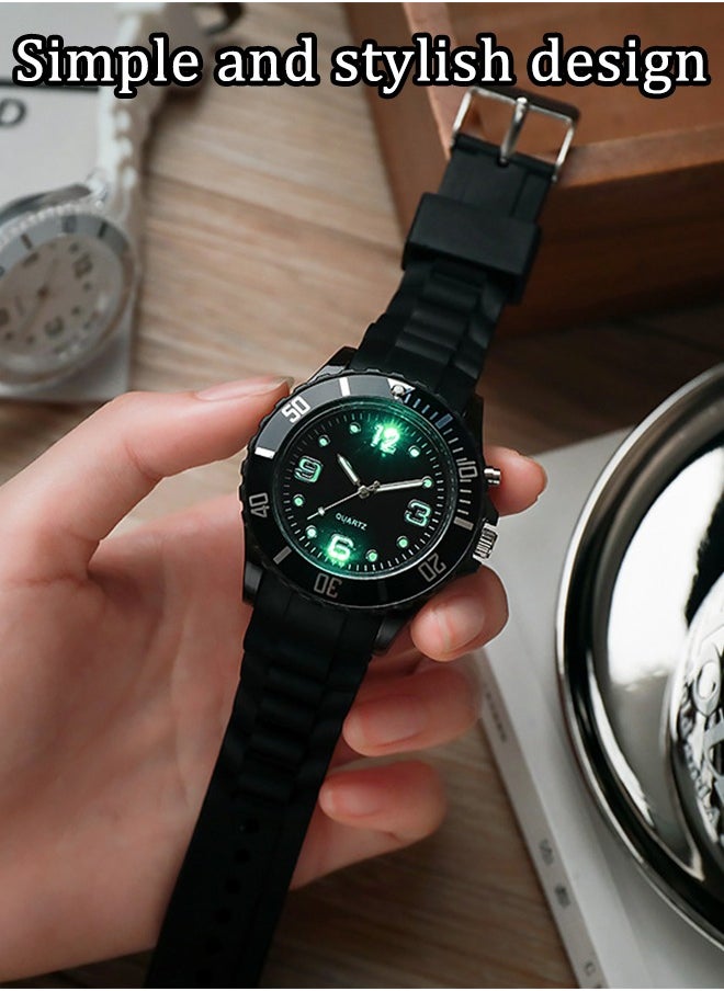 AZorb Digital Watch for Men Colorful Led Luminous Fashion Men's Sports Automatic Waterproof Mens Women Gifts Wrist Watches Black  - Image 3