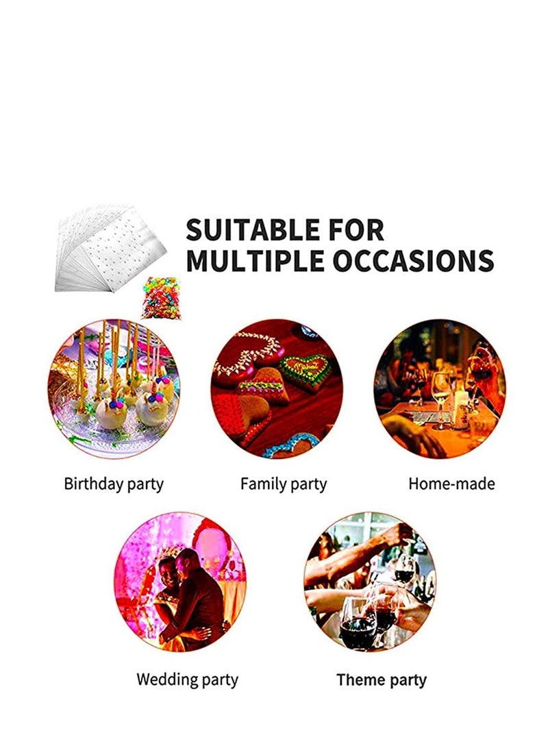 300Pcs Clear Cello Cellophane Bags Self Adhesive Thank You Plastic Bags for Bakery Candle Soap Cookie Candies Dessert Holiday New Year Party Favors - Image 3