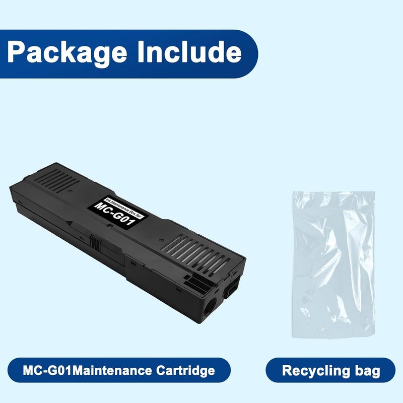 ANG صندوق جمع الحبر المستهلك MC-G01 بديل لخراطيش الصيانة MCG01 لطابعات كانون GX6020 GX6021 G6091 G6092 GX7020 GX7021 GX7080 GX7090 GX7091 GX7092 - Image 4