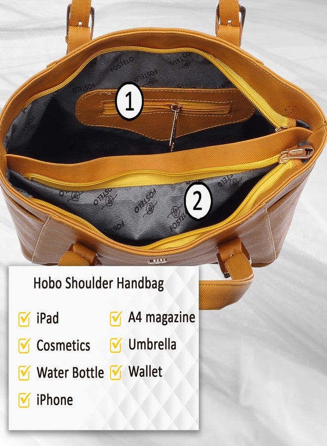 Fostelo Women's Charlotte Satchel Tote Handbag for Women | Ladies Purse | Stylish Shoulder Bag | Gift For Women | Yellow - Image 5