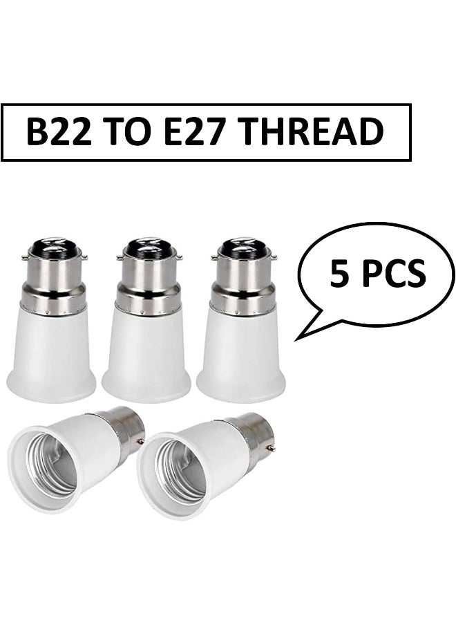 melfi Melfi B22 to E27 Lamp Holder Converter â€“ Transform Your Fixture to Fit LED Bulbs Without Replacing the Base (5 PCS)  - Image 3