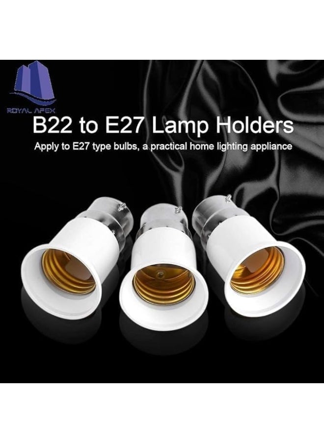 melfi - Melfi B22 to E27 Lamp Holder Converter â€“ Transform Your Fixture to Fit LED Bulbs Without Replacing the Base (5 PCS) - Image 1