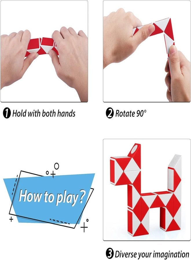 Qwick Click Magic Snake Cube Twisty Puzzle Toys (36 Blocks), for Kids Age 6 Years & Up - Image 3