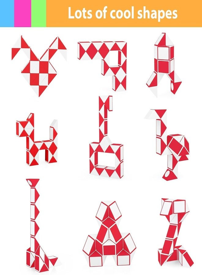 Qwick Click Magic Snake Cube Twisty Puzzle Toys (36 Blocks), for Kids Age 6 Years & Up - Image 2