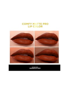 Faces Canada Comfy Matte Pro Liquid Lipstick - Magnifico Red 01, 5.5 ml | 10HR Longstay | Intense Color | Macadamia Oil & Olive Butter Infused | Lightweight Super Smooth  - Image 3