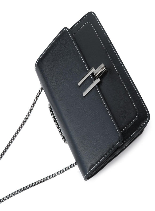 sqlp Crossbody Bags for Women Vegan Leather Small Purses Daily Use Woman Cute Designer Shoulder bag, Black - Image 2