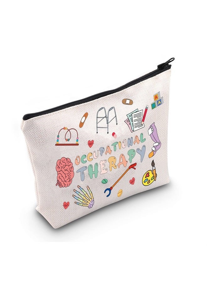 LEVLO Cute Occupational Therapy Makeup Bag Future OT Therapists Healthcare Gift for Women Girls BFF(OT) - Image 1