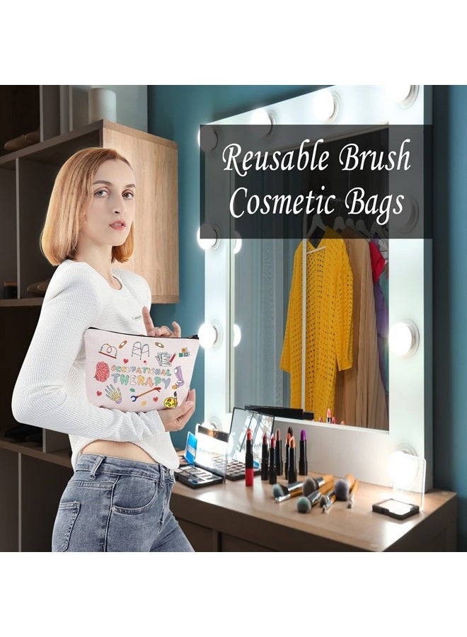 LEVLO Cute Occupational Therapy Makeup Bag Future OT Therapists Healthcare Gift for Women Girls BFF(OT) - Image 4