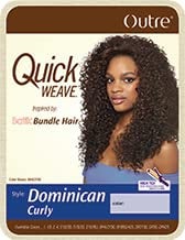 Outre DOMINICAN CURLY BUNDLE HAIR (2 Dark Brown) Batik Quick Weave Synthetic Half Wig - Image 5