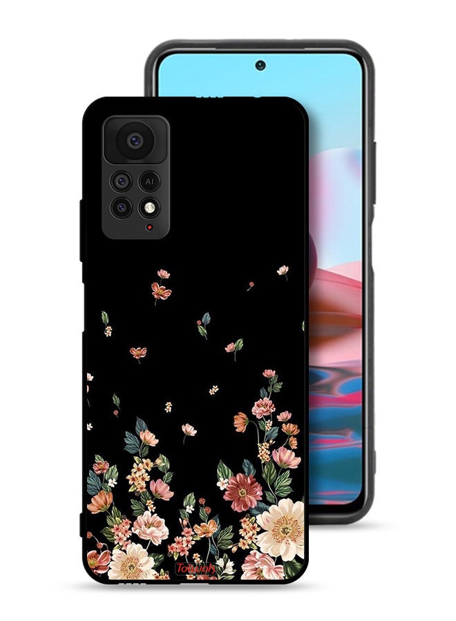 Tolwak غطاء حماية لهاتف Xiaomi Redmi Note 11 Pro 5G مزين بزهور صغيرة في الأسفل - Image 1