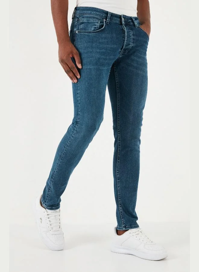 Buratti  Buratti Stretch Cotton Slim Fit Normal Waist Skinny Leg Jeans Men's JEANS 1131S12NAPOLI for Men | Best Price UAE