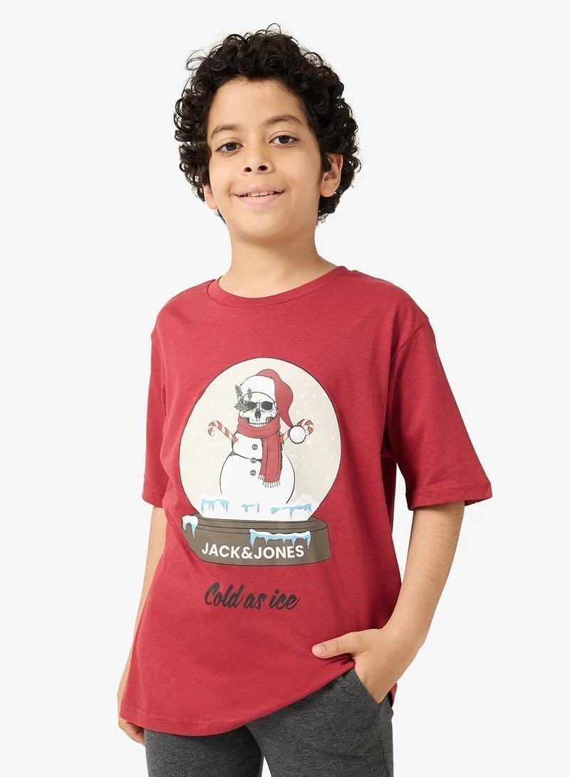 Jack & Jones Junior Kids Jjnoel Crew Neck T-Shirt