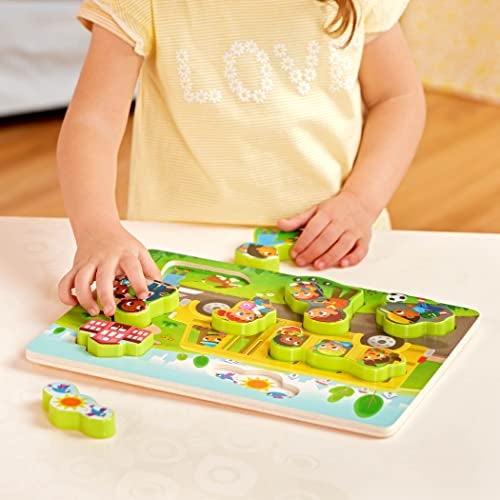 B. Toys لعبة باص المدرسة من B toys - لغز سميك للأطفال الصغار - ألعاب تعليمية تنموية للأطفال من عمر 2 سنوات - Image 5
