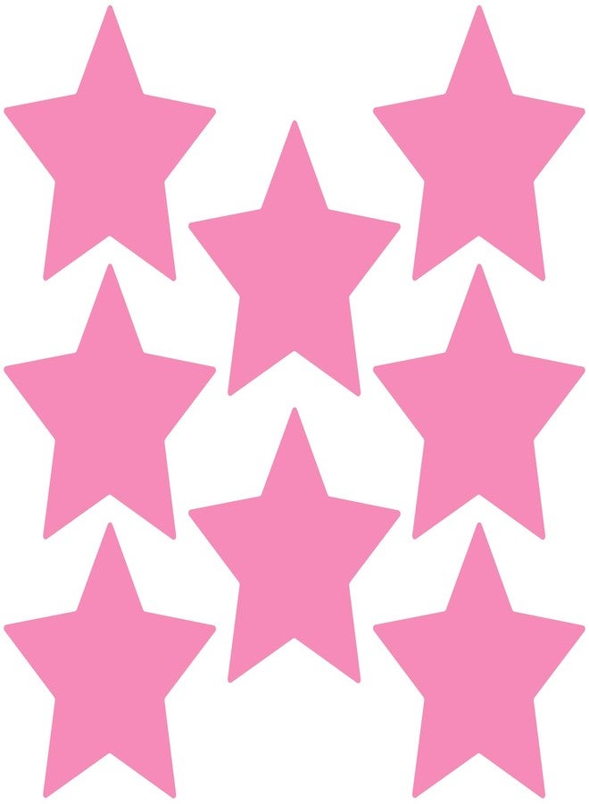 LiteMark 5.5 Inch Pink Removable Stars - Pack of 10 - Image 1