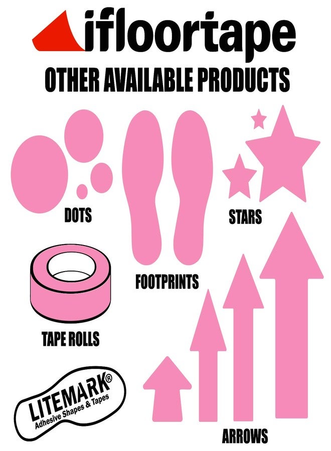 LiteMark 5.5 Inch Pink Removable Stars - Pack of 10 - Image 4