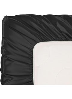 Pro Goleem Pro Goleem Satin Soft Crib Sheet Great for Baby with Sensitive Hair Silky Baby Mattress Sheet Black 52’’x28’’x8’’ Unisex Fitted Sheet Gift for Boys and Girls  - Image 5