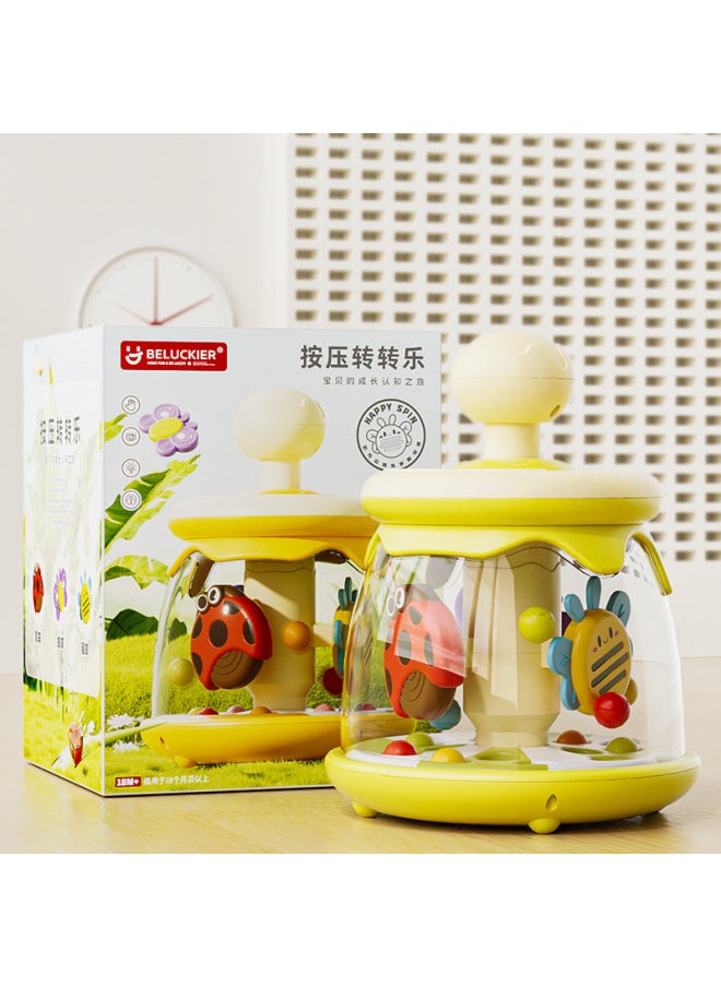 Export Of Baby Toys 0-1 Years Old Early Education Puzzle Baby Press Spin Jump Ball Spin Music-Color:Green English Color Box  - Image 1