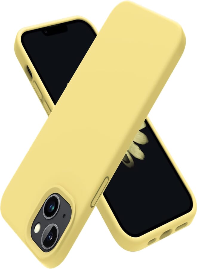 Next Next Store Silicone Case Compatible with iPhone 14 - Perfect Protection and Stylish Design, Compatible with Wireless Charging, Protects Against Bumps and Scratches (Yellow)