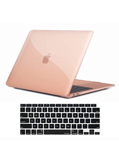 ProCase MacBook Air 13 Inch Case 2020 2019 2018 Release A2337 M1 A2179 A1932, Hard Case Shell Cover for MacBook Air 13-inch Model A2179 A1932 with Keyboard Skin Cover -Black