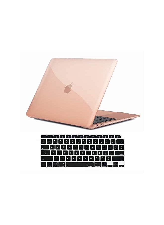 Procases - ProCase MacBook Air 13 Inch Case 2020 2019 2018 Release A2337 M1 A2179 A1932, Hard Case Shell Cover for MacBook Air 13-inch Model A2179 A1932 with Keyboard Skin Cover -Black - Image 1
