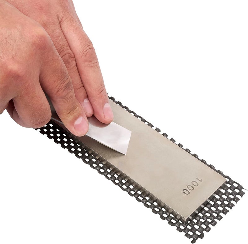 Trend Diamond Sharpening Bench Stone, 6 x 2 Inch, Double Sided (300/1000 Grit) Bench Stone with Cleaning Block & Non-Slip Mat, DWS/W6/FC - Image 2