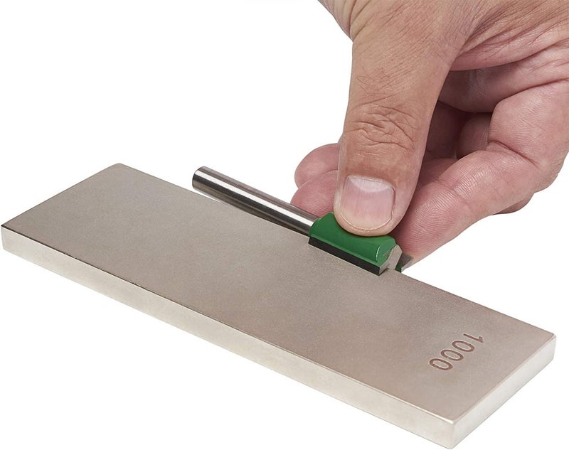 Trend Diamond Sharpening Bench Stone, 6 x 2 Inch, Double Sided (300/1000 Grit) Bench Stone with Cleaning Block & Non-Slip Mat, DWS/W6/FC - Image 4