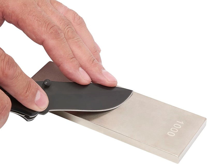 Trend Diamond Sharpening Bench Stone, 6 x 2 Inch, Double Sided (300/1000 Grit) Bench Stone with Cleaning Block & Non-Slip Mat, DWS/W6/FC - Image 3