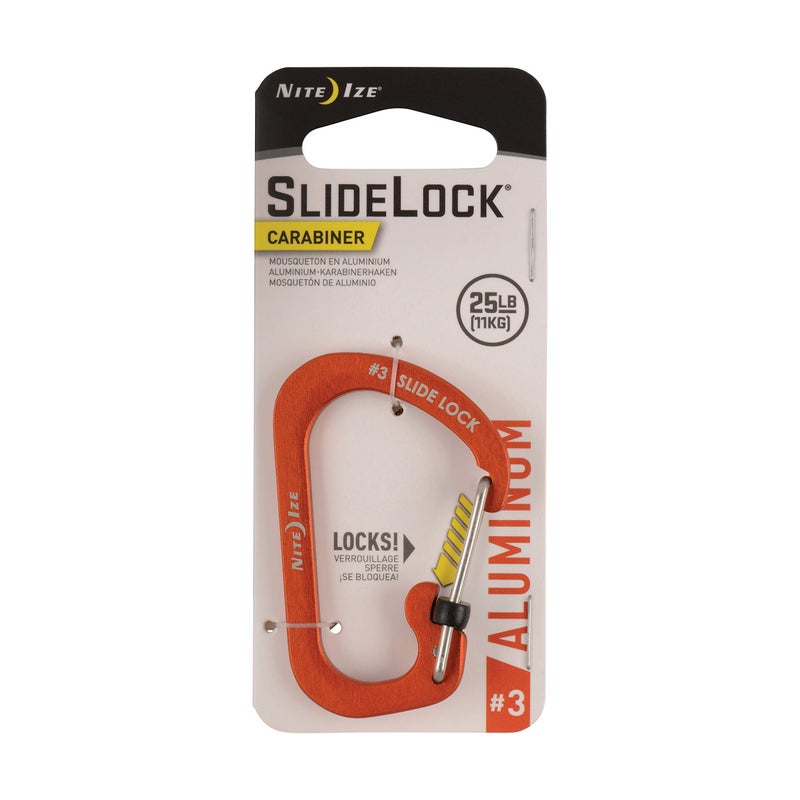 NITE IZE Carabiner SlideLock No3 Orange - Image 1