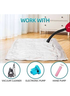 CASILDA Casilda Premium Vacuum Storage Bags with Hand Pump for Home, Travel Storage Space Saver! Double-Zip Seal for 80% more Space – 2S+2M+2L+2J, Set of 8  - Image 4