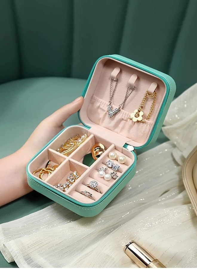 Pixelera Portable Travel Jewelry Box – Mini PU Leather Jewelry Organizer for Rings, Earrings, Necklaces & Bracelets – Compact & Elegant Storage Case with Soft Velvet Interior - Image 5