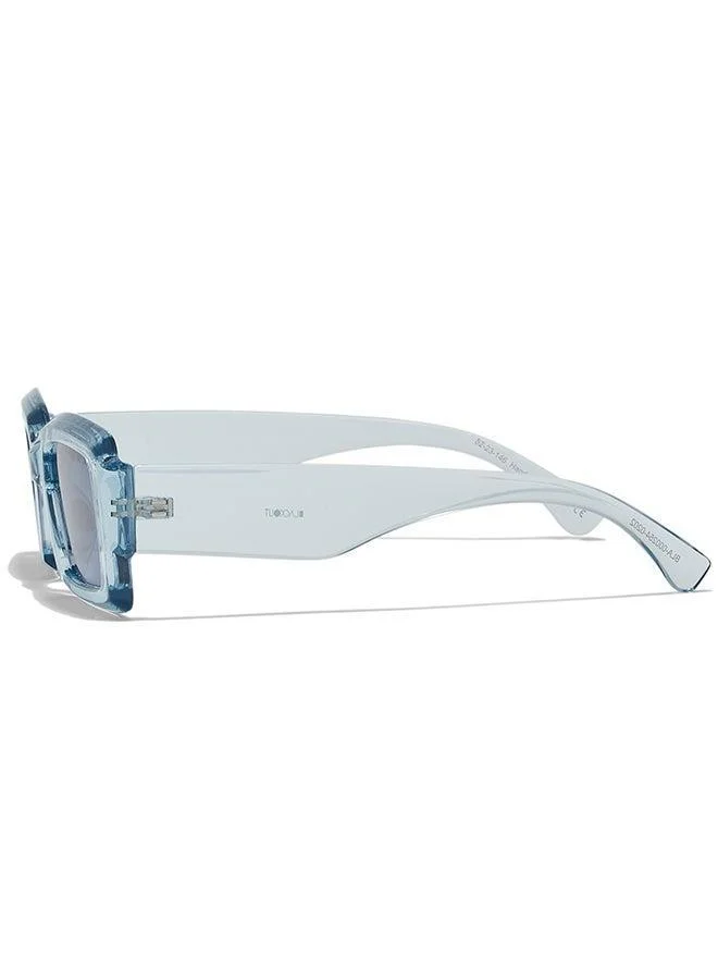 بلاك أوت بلاك آوت زين نظارات شمسية مستطيلة للنساء مع حماية من الأشعة فوق البنفسجية أربعمائة - أزرق