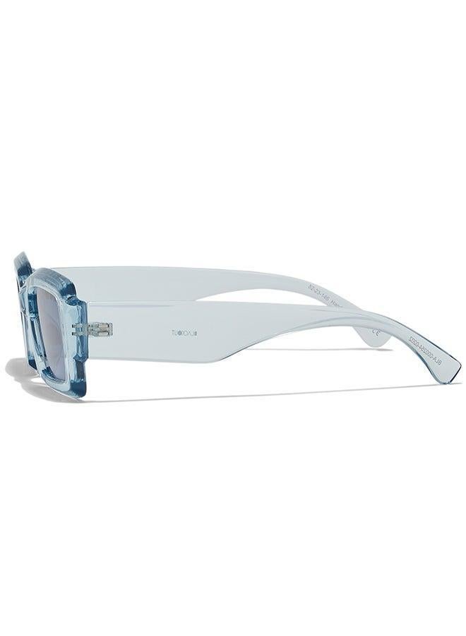 بلاك أوت بلاك آوت زين نظارات شمسية مستطيلة للنساء مع حماية من الأشعة فوق البنفسجية أربعمائة - أزرق - Image 2