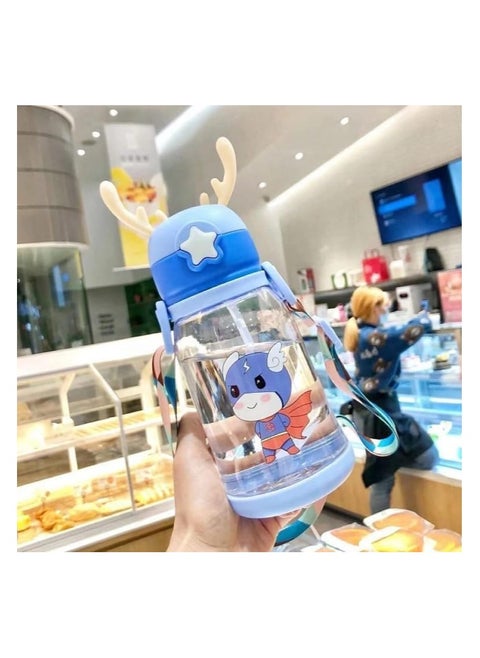 Unicorn Water Bottles with Straps, Assorted Colors, Acrylic, Multicolour