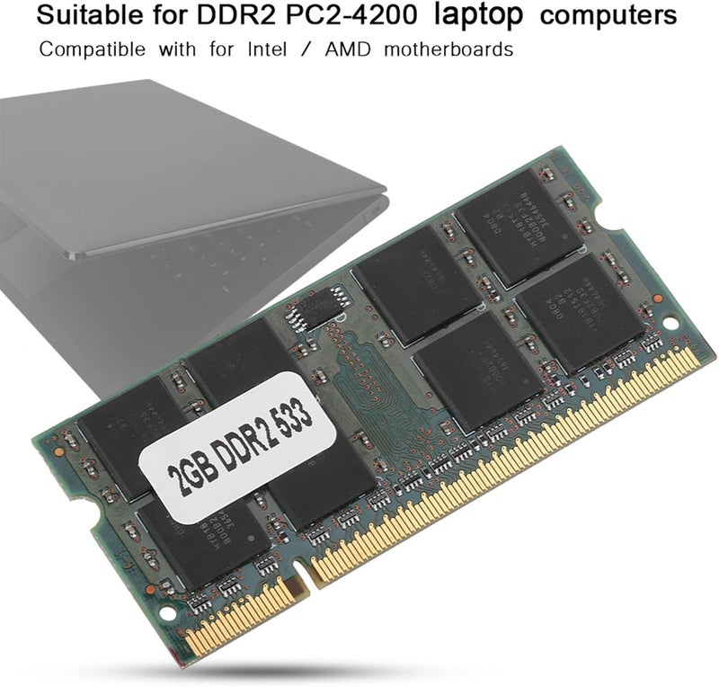 2GB DDR2 533MHz 200 Pin Laptop Memory RAM, DDR2 PC2-4200 SODIMM Module, Fully Compatible with and Motherboards for Enhanced Multitasking Performance - Image 2