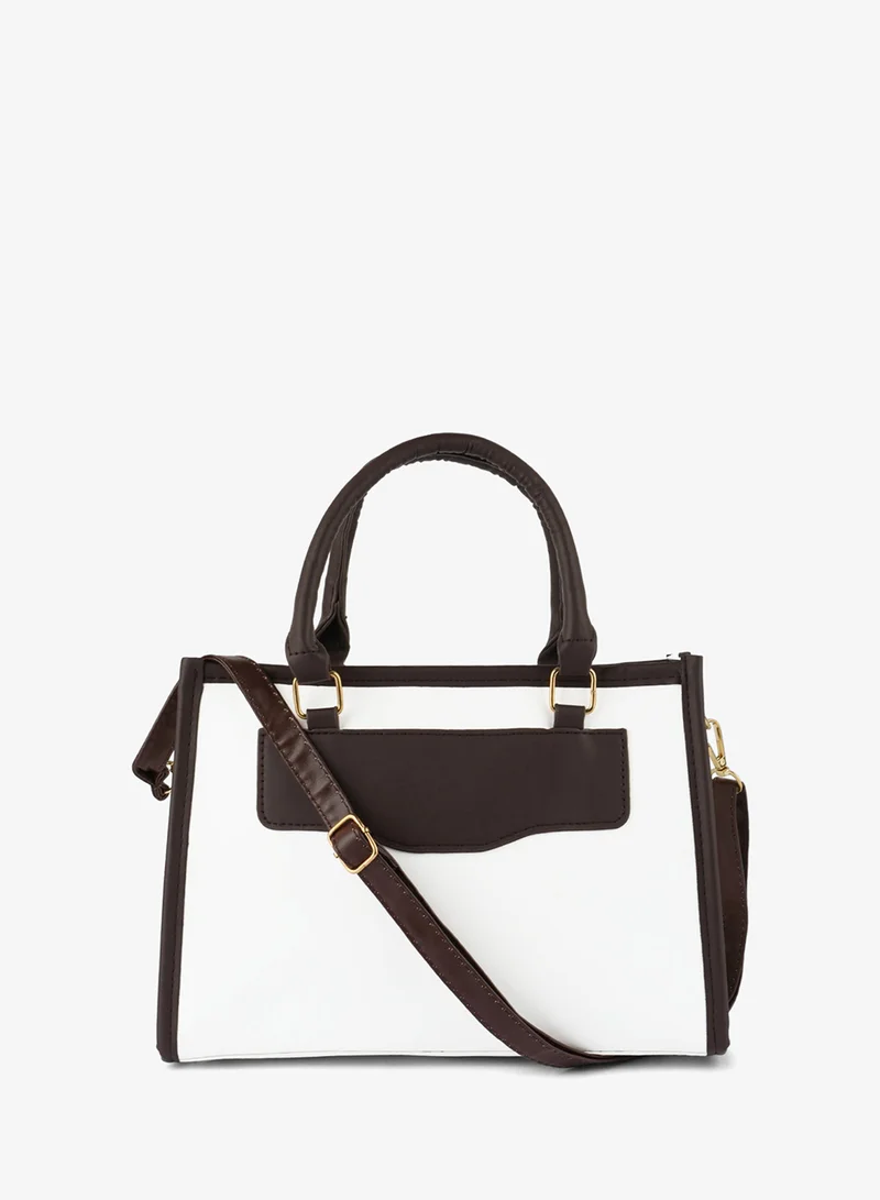 London Rag Off White Block Tote Bag