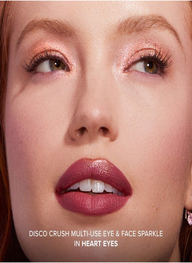 Too FacedCosmetics - TOO FACED Disco Crush High Shine Glitter Eye Shadow + Face Sparkle Heart Eyes - Shifting Warm Rose Gold Sparkle 1.5g - Image 1