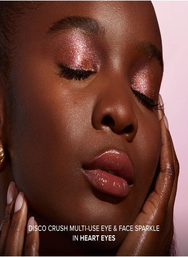 Too FacedCosmetics - TOO FACED Disco Crush High Shine Glitter Eye Shadow + Face Sparkle Heart Eyes - Shifting Warm Rose Gold Sparkle 1.5g - Image 1