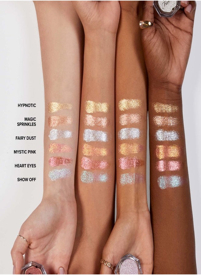 Too FacedCosmetics - TOO FACED Disco Crush High Shine Glitter Eye Shadow + Face Sparkle Heart Eyes - Shifting Warm Rose Gold Sparkle 1.5g - Image 1