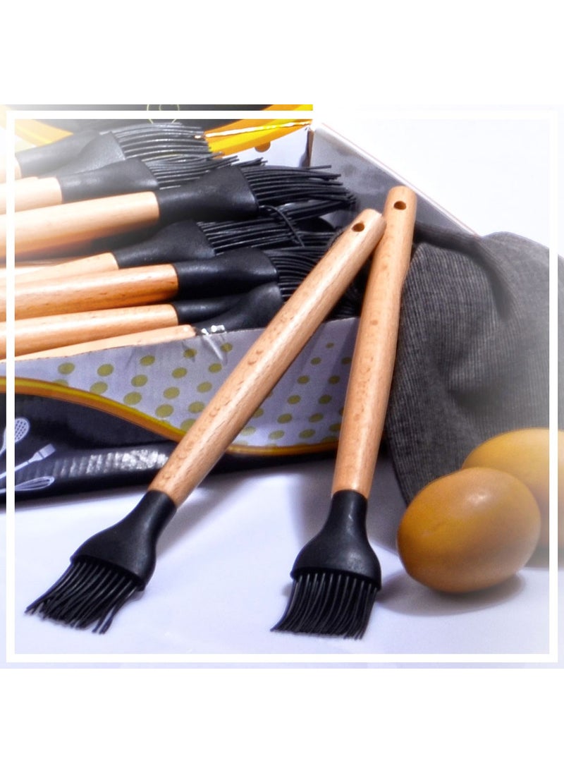Hazarpazar Hazar Pazar Bamboo Handle Silicone Brush - Black 