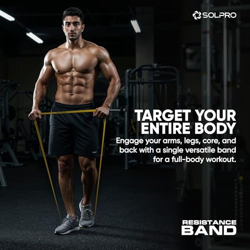 Solpro PowerFlex Core Resistance Band for Men & Women | Heavy-Duty Latex Band for Strength, Stretching, Mobility, Rehab | Ideal for Home Gym, Crossfit, Yoga, Full-Body Workouts (Yellow) - Image 4