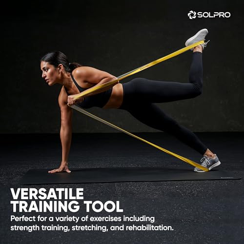 Solpro PowerFlex Core Resistance Band for Men & Women | Heavy-Duty Latex Band for Strength, Stretching, Mobility, Rehab | Ideal for Home Gym, Crossfit, Yoga, Full-Body Workouts (Yellow) - Image 2