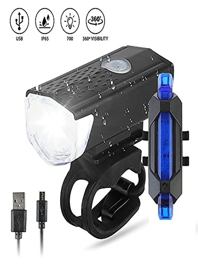 FASTPED®Bicycle Headlight and Tail Light USB Charging Waterproof Bicycle Light Set (Combo) - Image 2